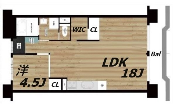 北埠頭駅 徒歩4分 14階の物件間取画像